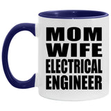 Mom Wife Electrical Engineer - 11oz Accent Mug Purple