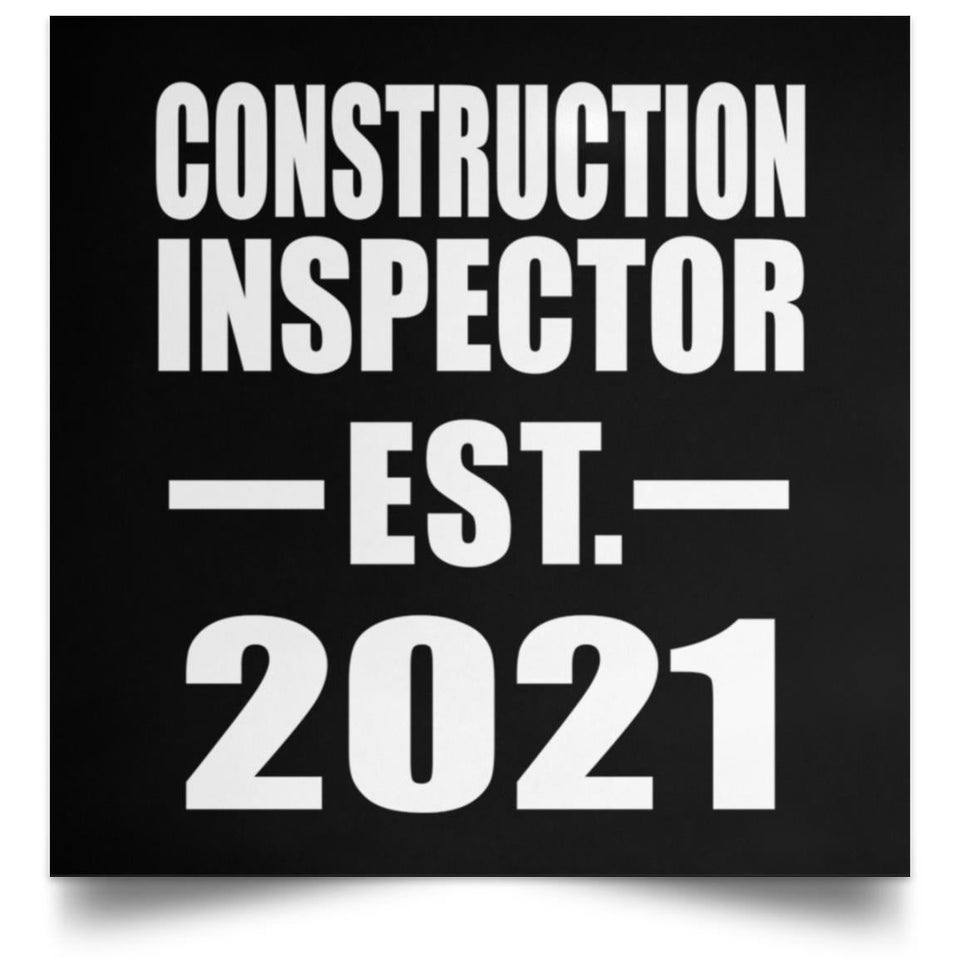 Construction Inspector Established EST. 2021 - Poster Square