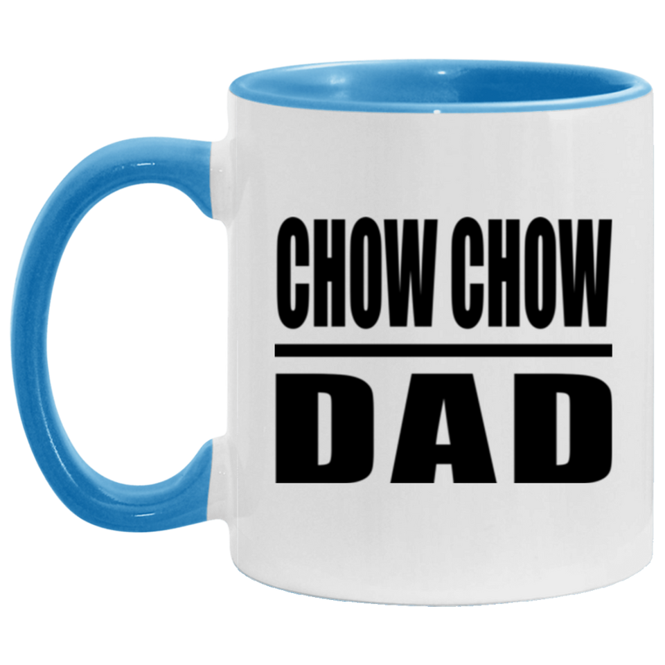 Chow Chow Dad - 11oz Accent Mug Blue