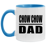 Chow Chow Dad - 11oz Accent Mug Blue