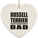 Russell Terrier Dad - Heart Ornament