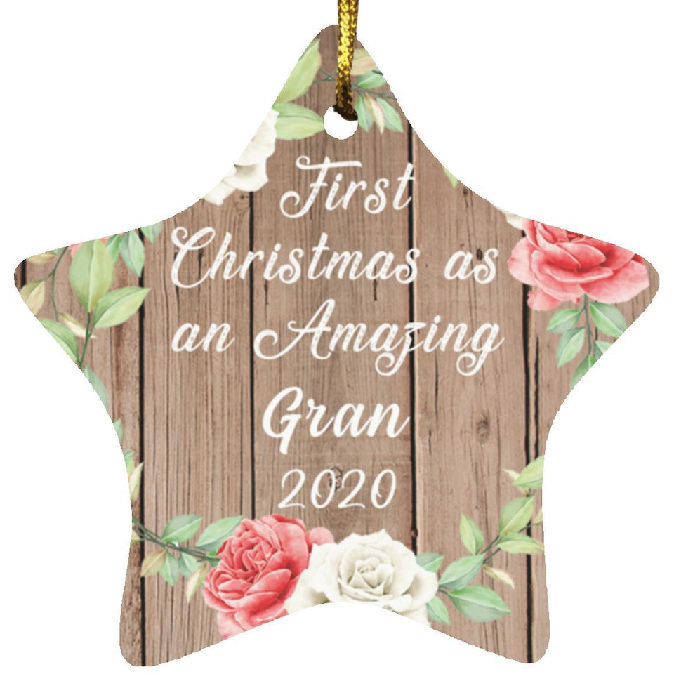 First Christmas As an Amazing Gran 2020 - Star Ornament B