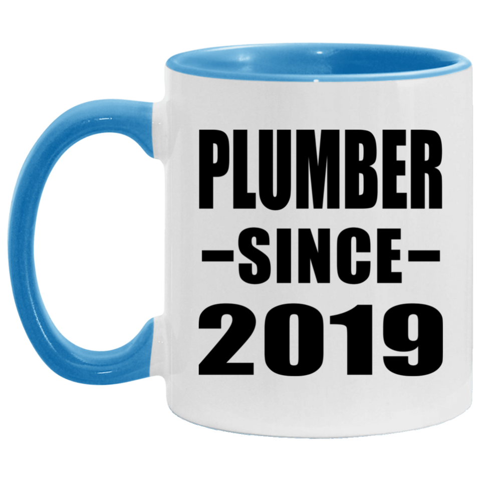 Plumber Since 2019 - 11oz Accent Mug Blue