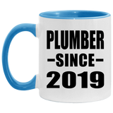 Plumber Since 2019 - 11oz Accent Mug Blue