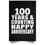 Happy 100th Anniversary 100 Years & Counting - Poster Portrait