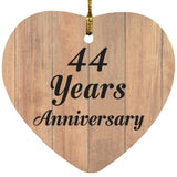 44th Anniversary 44 Years Anniversary - Heart Ornament C