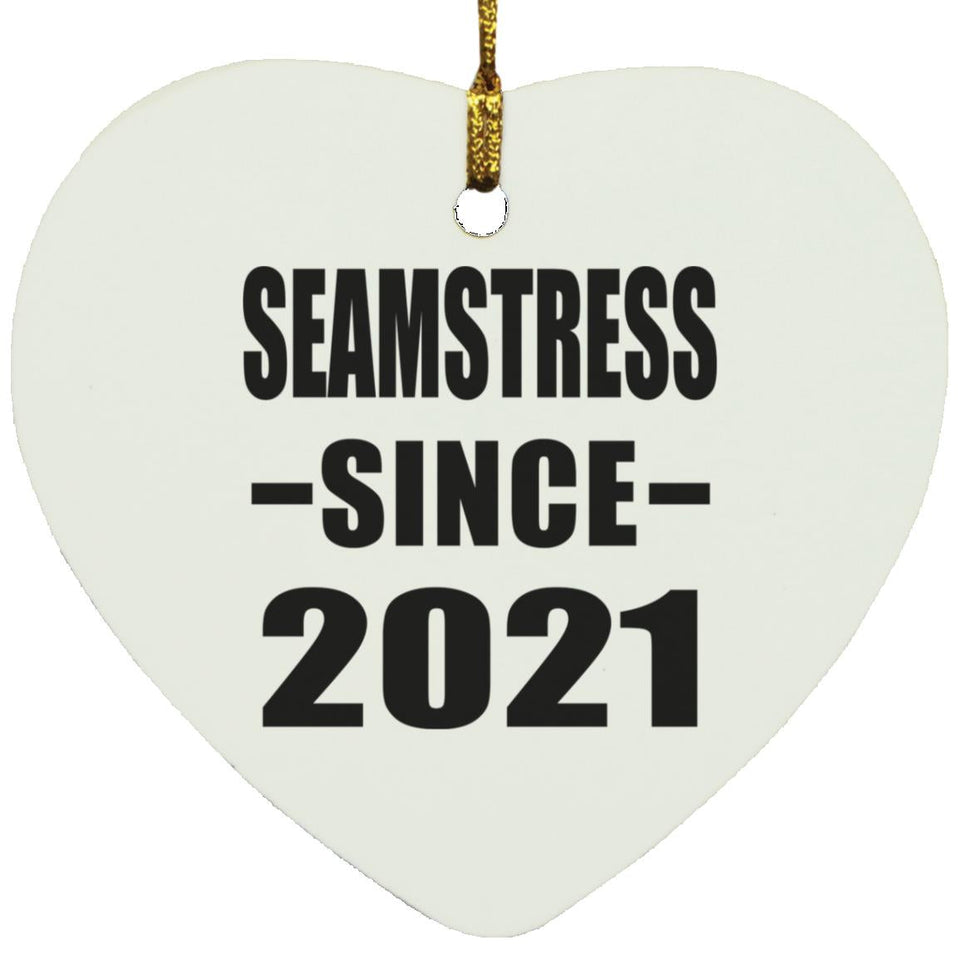 Seamstress Since 2021 - Heart Ornament