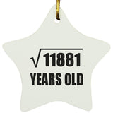 109th Birthday Square Root of 11881 Years Old - Star Ornament