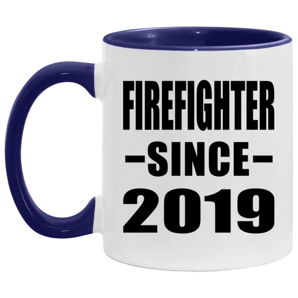 Firefighter Since 2019 - 11oz Accent Mug Purple