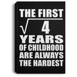 2nd Birthday Square Root of 4 Years of Childhood - Canvas Portrait