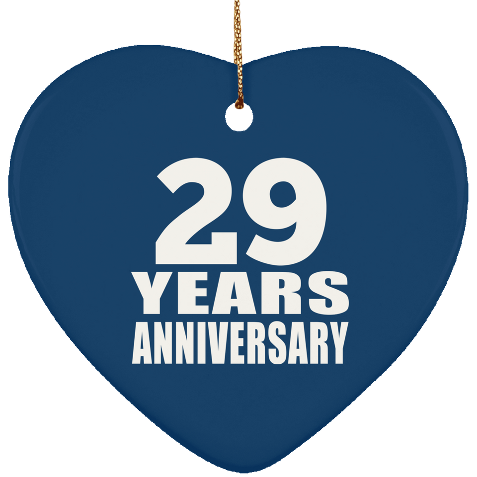 29th Anniversary 29 Years - Heart Ornament