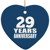 29th Anniversary 29 Years - Heart Ornament