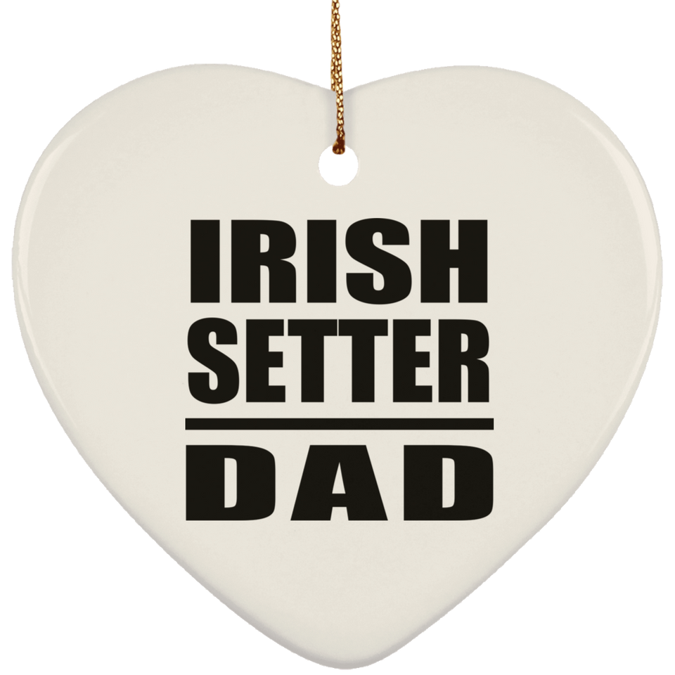 Irish Setter Dad - Heart Ornament