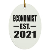 Economist Established EST. 2021 - Oval Ornament