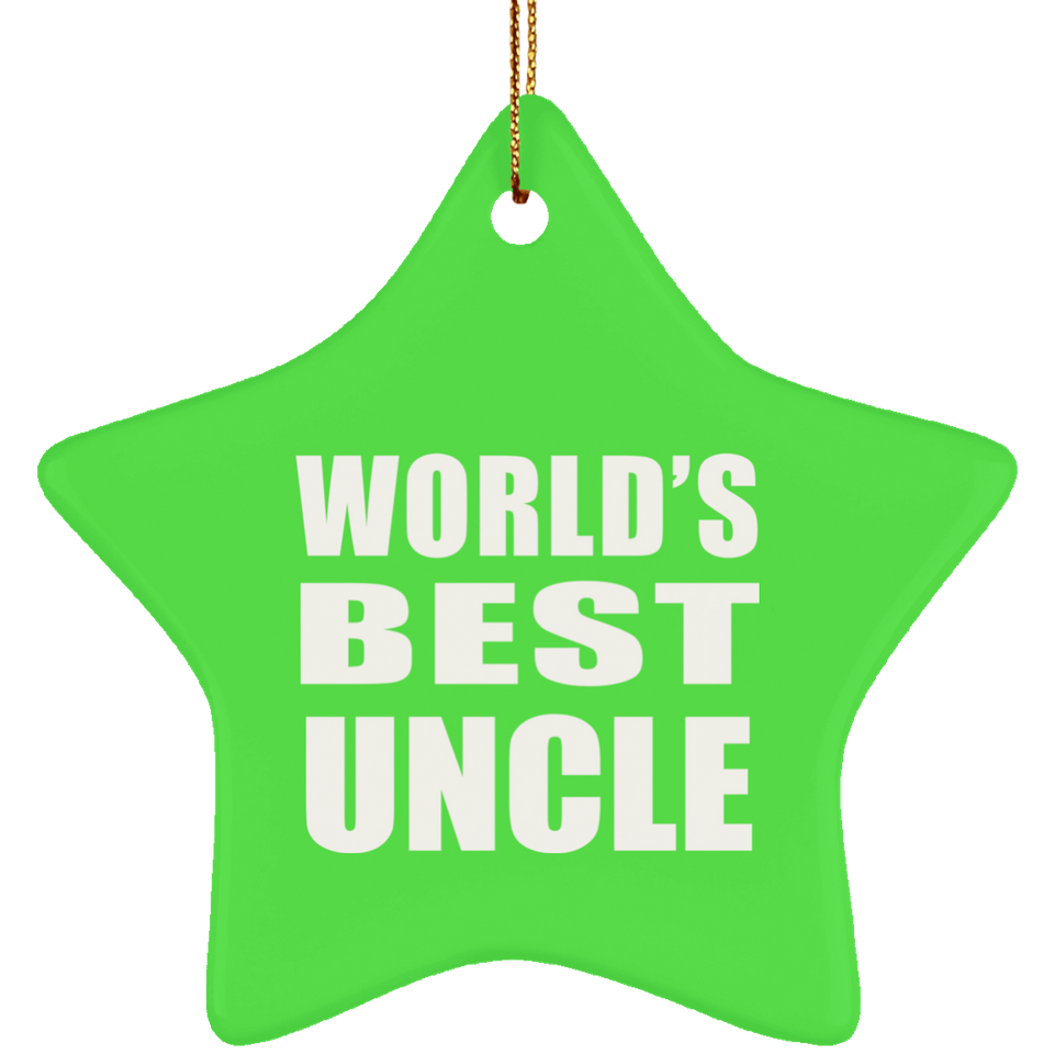 World's Best Uncle - Star Ornament