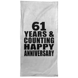 Happy 61st Anniversary 61 Years & Counting - Hand Towel