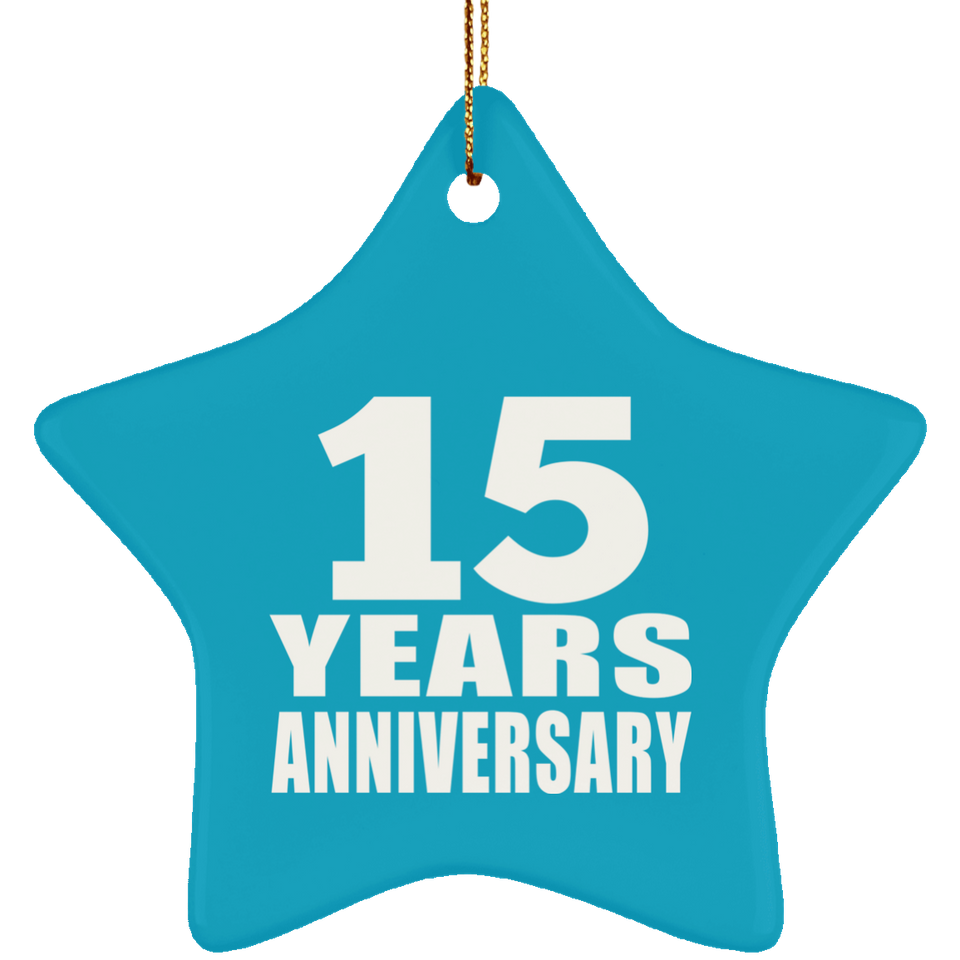 15th Anniversary 15 Years - Star Ornament