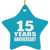 15th Anniversary 15 Years - Star Ornament