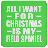 All I Want For Christmas Is My Field Spaniel - Coaster