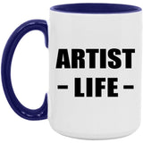 Artist Life - 15oz Accent Mug Purple