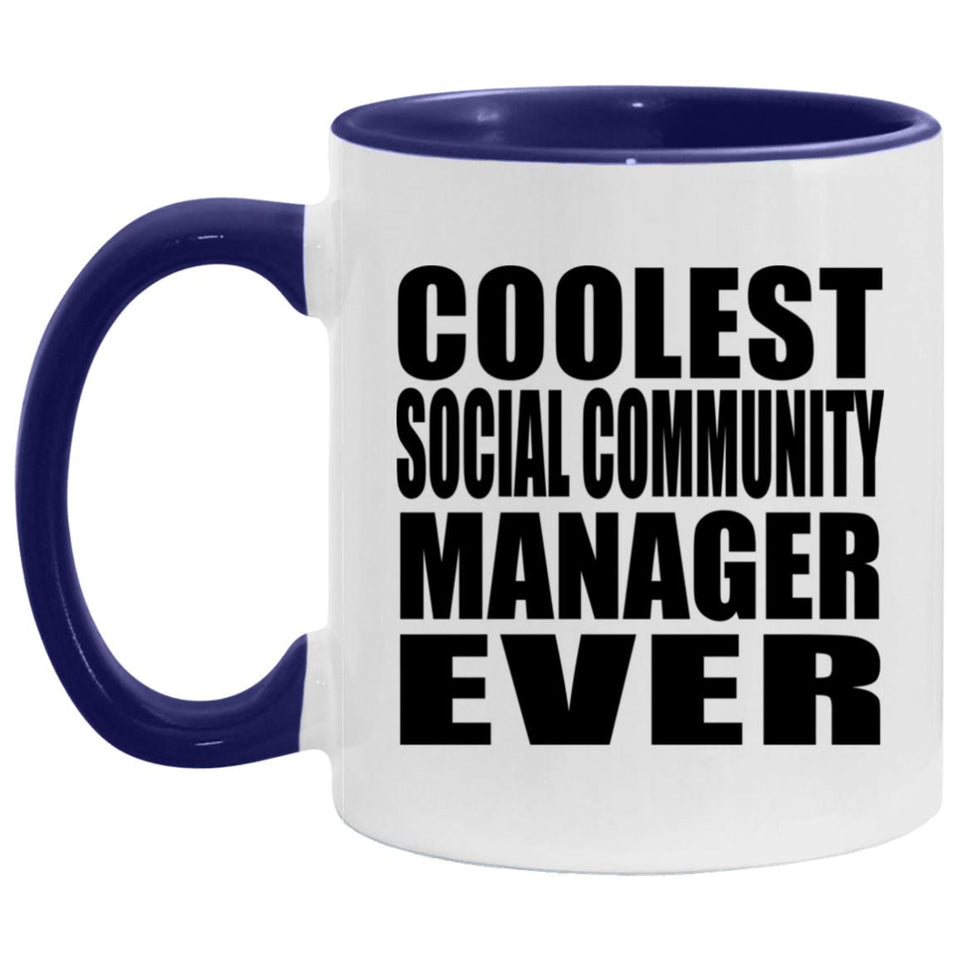 Coolest Social Community Manager Ever - 11oz Accent Mug Purple
