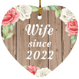 Wife Since 2022 - Heart Ornament B