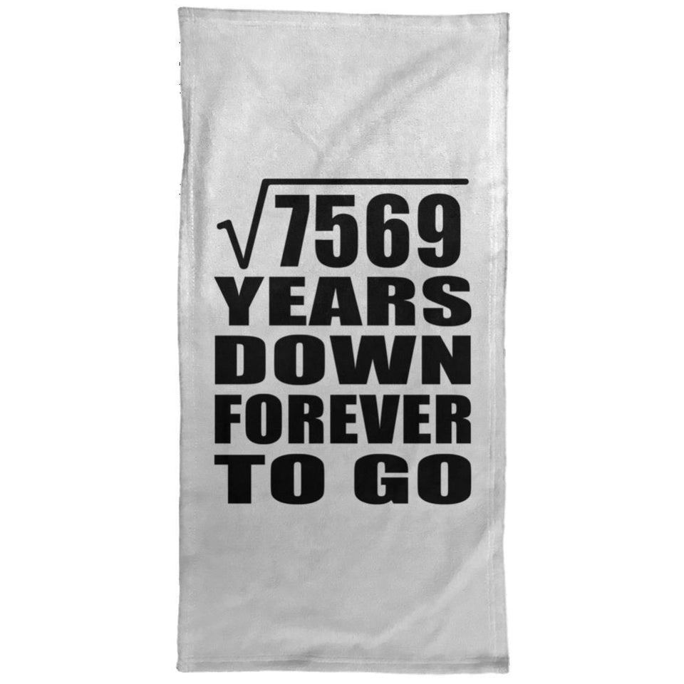 87th Anniversary Square Root of 7569 Years Down Forever To Go - Hand Towel