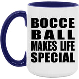 Bocce Ball Makes Life Special - 15oz Accent Mug Purple