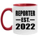 Reporter Established EST. 2022 - 11oz Accent Mug Red