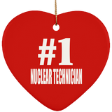 Number One #1 Nuclear Technician - Heart Ornament