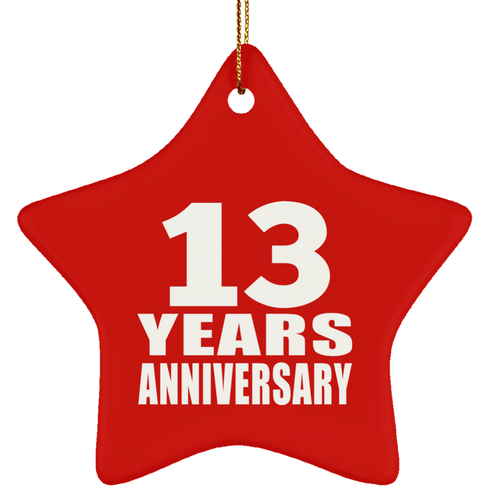 13th Anniversary 13 Years - Star Ornament