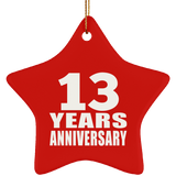 13th Anniversary 13 Years - Star Ornament