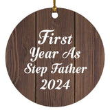 First Year As Step Father 2024 - Circle Ornament D