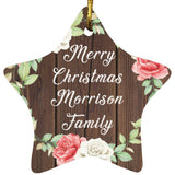 Merry Christmas Morrison Family - Star Ornament A