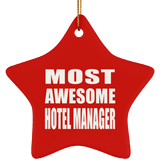 Most Awesome Hotel Manager - Star Ornament
