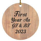 First Year As Gf & Bf 2023 - Circle Ornament C