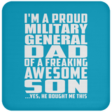 Proud Military General Dad Of Awesome Son - Drink Coaster