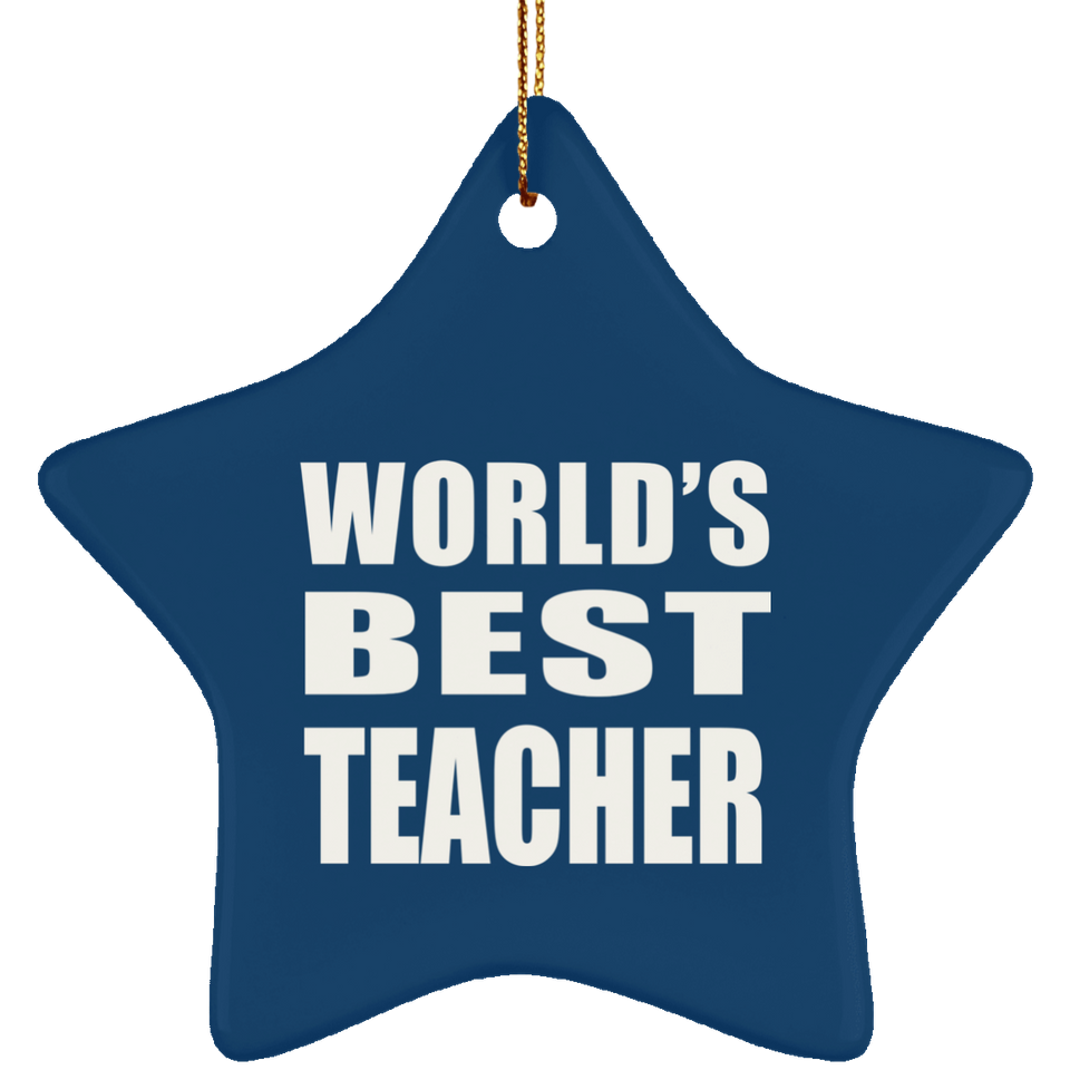 World's Best Teacher - Star Ornament
