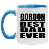 Gordon Best Dad Ever - 11oz Accent Mug Blue