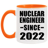 Nuclear Engineer Since 2022 - 11oz Accent Mug Orange