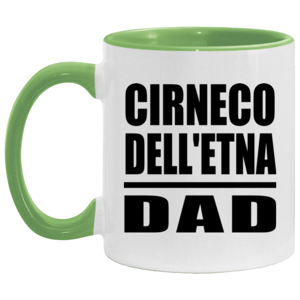 Cirneco Dell'etna Dad - 11oz Accent Mug Green
