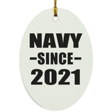 Navy Since 2021 - Oval Ornament