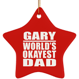 Gary World's Okayest Dad - Star Ornament