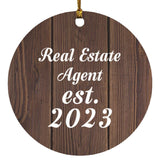 Real Estate Agent Established Est. 2023 - Circle Ornament D
