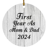 First Year As Mom & Dad 2024 - Circle Ornament F