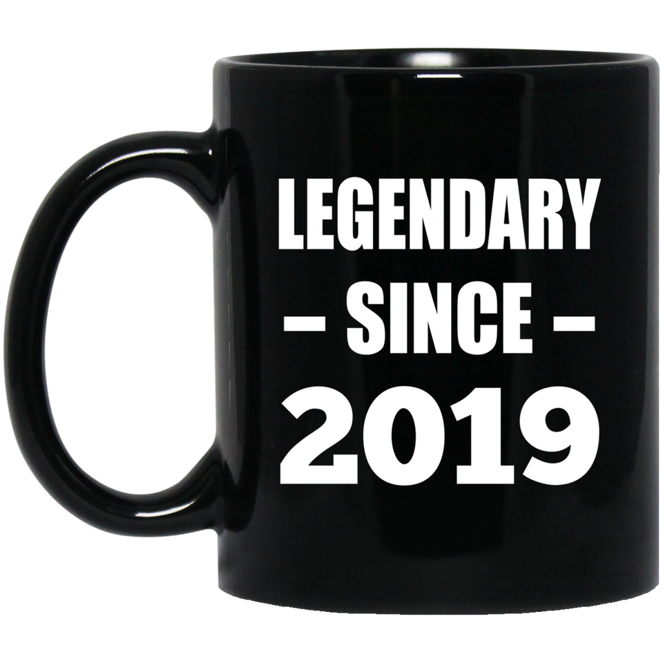 5th Birthday Legendary Since 2019 - 11oz Coffee Mug Black