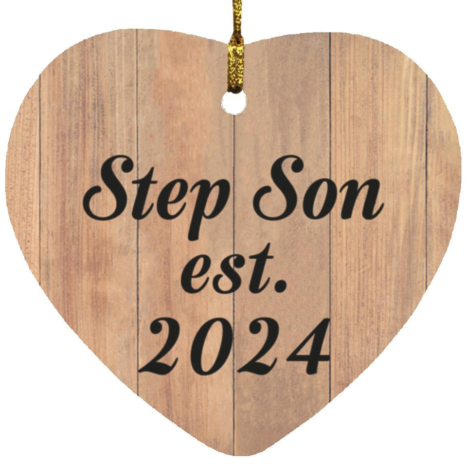 Step Son Established EST. 2024 - Heart Ornament C