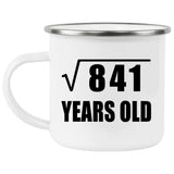 29th Birthday Square Root of 841 Years Old - 12oz Camping Mug