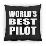 World's Best Pilot - Throw Pillow Black