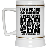 Proud Skincare Specialist Dad Of Awesome Son - Beer Stein